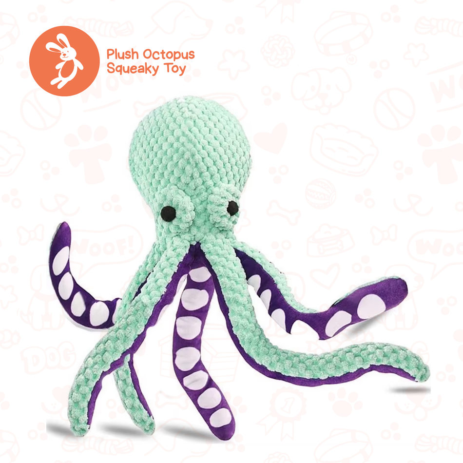 Squeaky Octopus Tug Toy